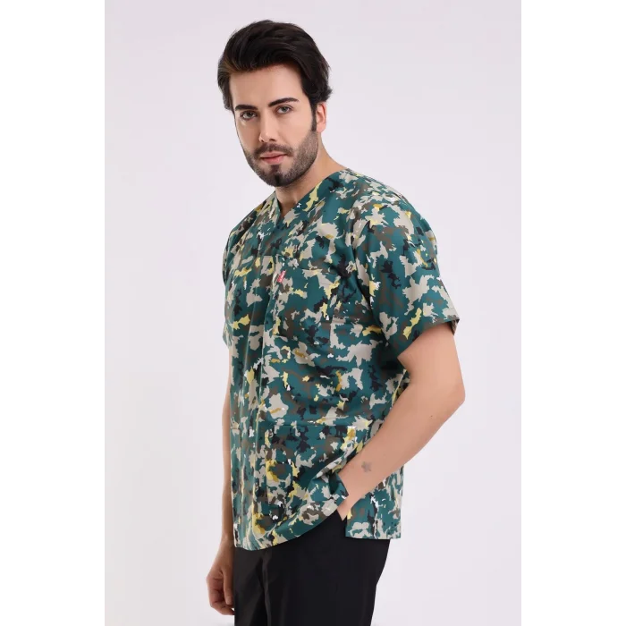 Zarf Yaka Erkek Desenli Üst - 3913 Asker