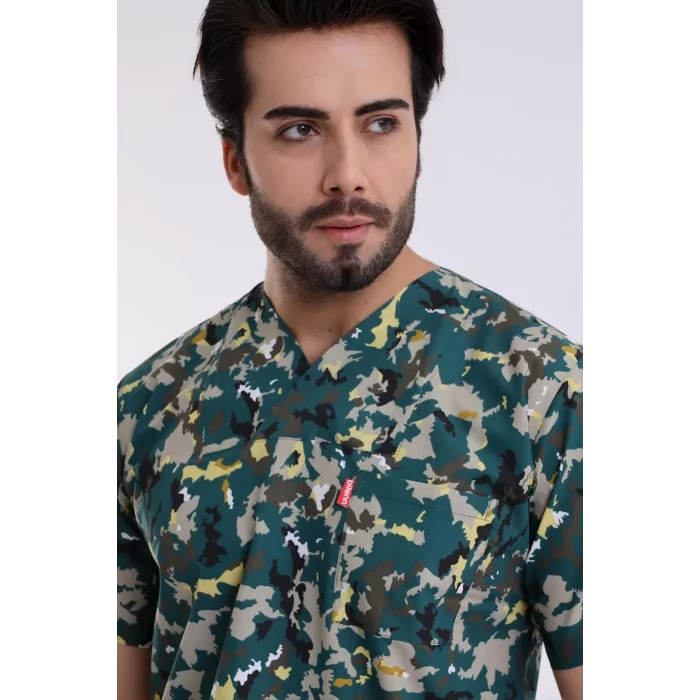 Zarf Yaka Erkek Desenli Üst - 3913 Asker