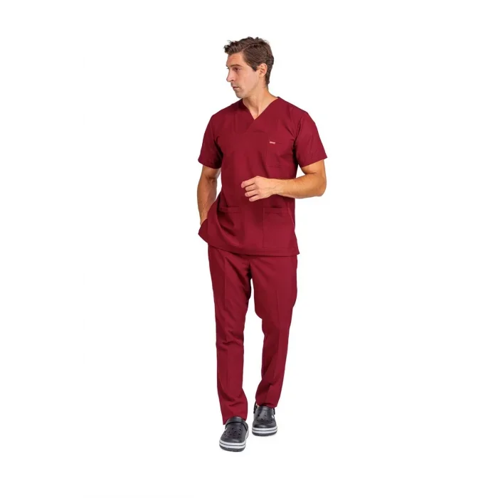 Zarf Yaka Erkek Likralı Takım - 6407 Bordo