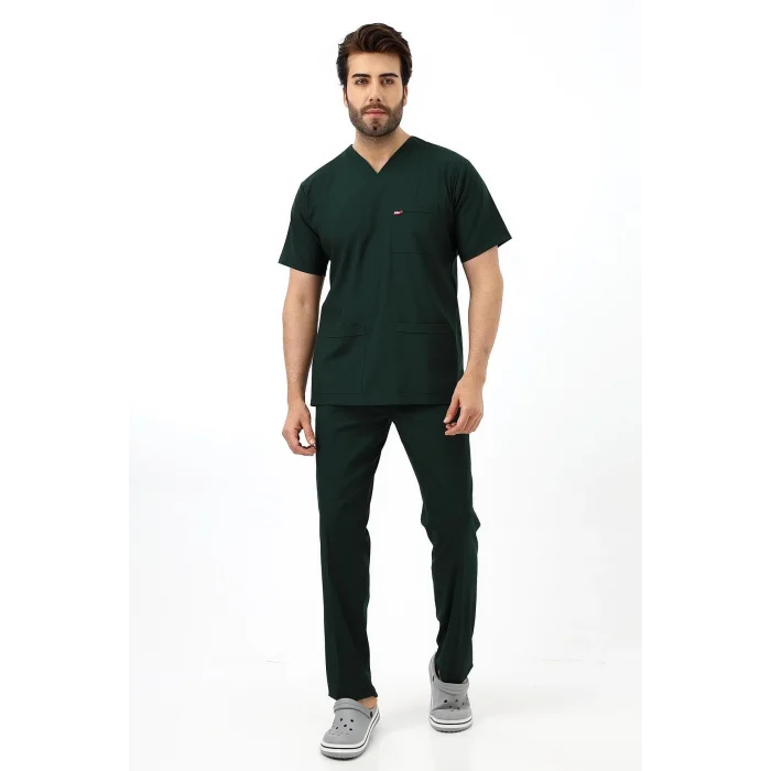 Zarf Yaka Erkek Likralı Takım - 6429 Ö.Başı Yeşili
