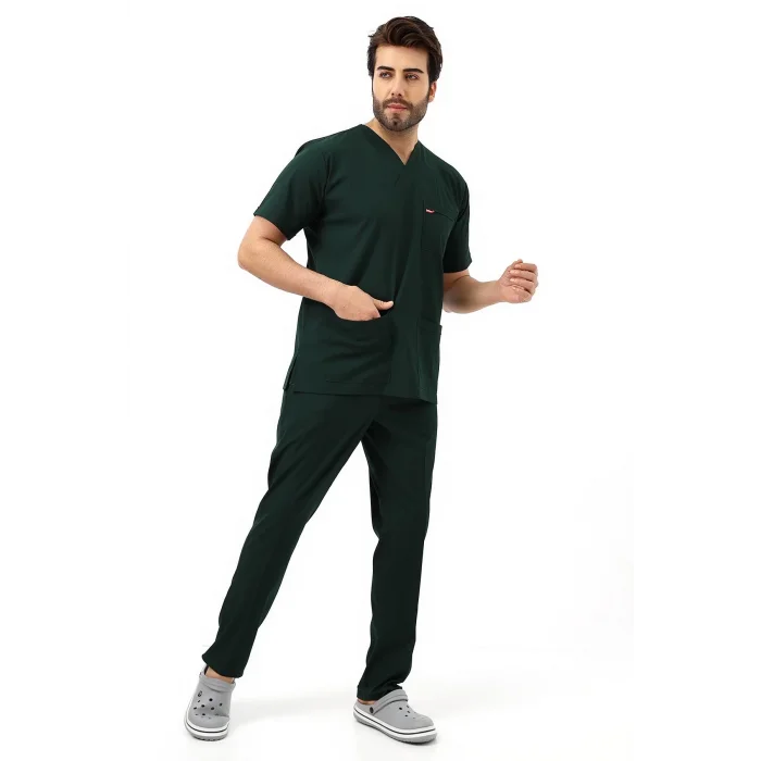 Zarf Yaka Erkek Likralı Takım - 6429 Ö.Başı Yeşili