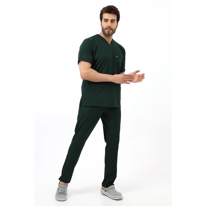 Zarf Yaka Erkek Likralı Takım - 6429 Ö.Başı Yeşili