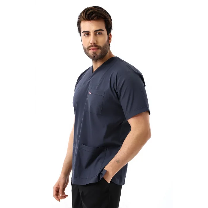 Zarf Yaka Erkek Likralı Tek Üst - 6417 Füme