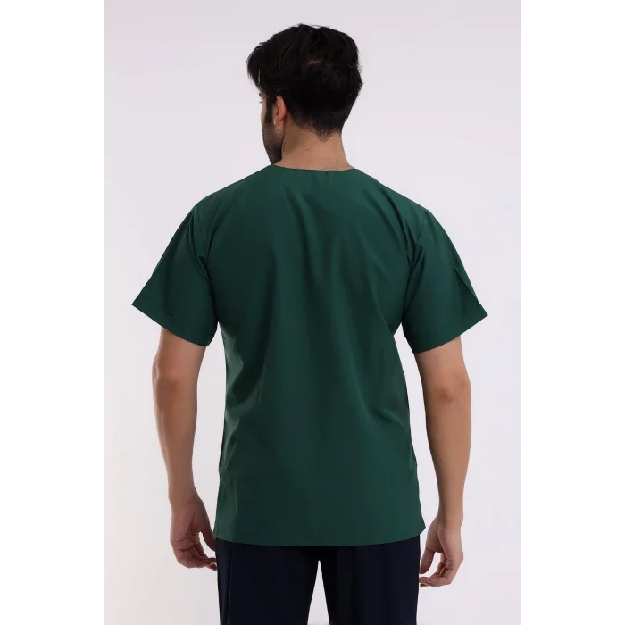 Zarf Yaka Erkek Likralı Tek Üst - 6429 Ördek Başı Yeşili