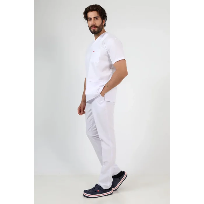 Zarf Yaka Erkek Takım - Beyaz