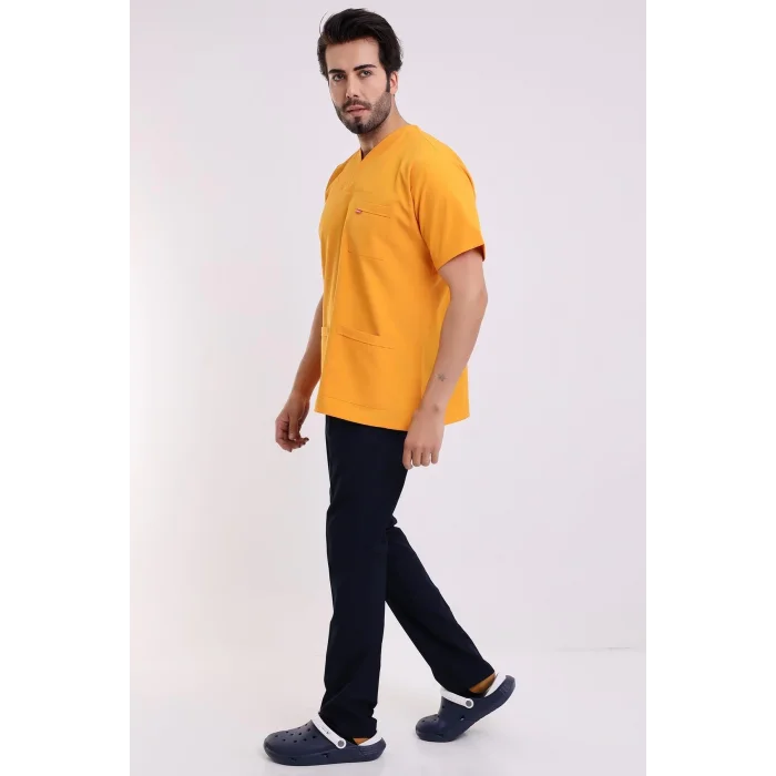 Zarf Yaka Erkek Takım - Hardal Lacivert