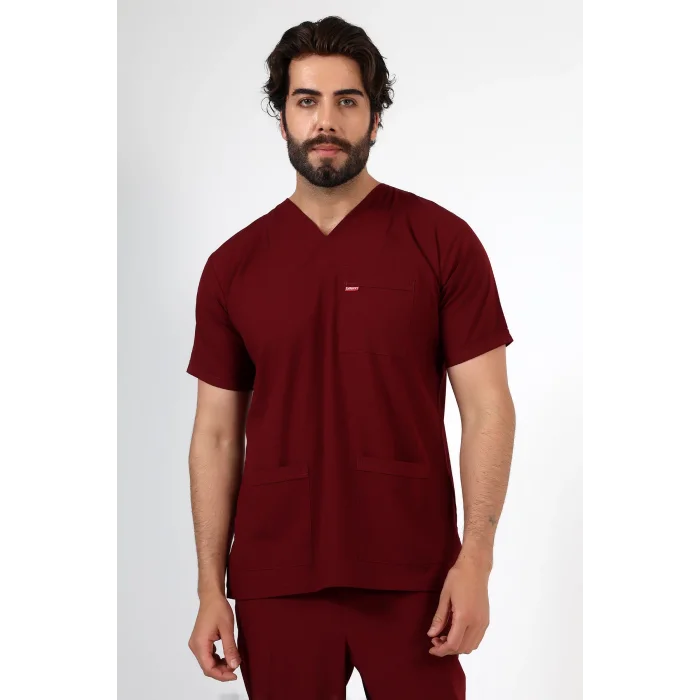 Zarf Yaka Erkek Tek Üst - 19 Bordo