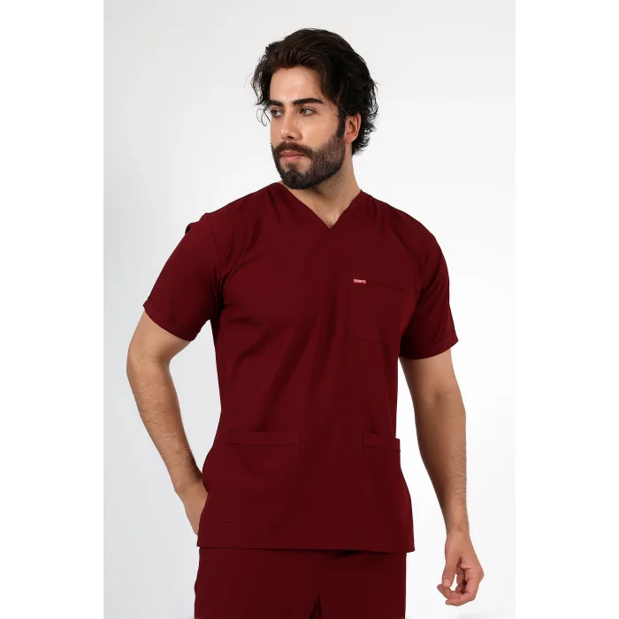 Zarf Yaka Erkek Tek Üst - 19 Bordo