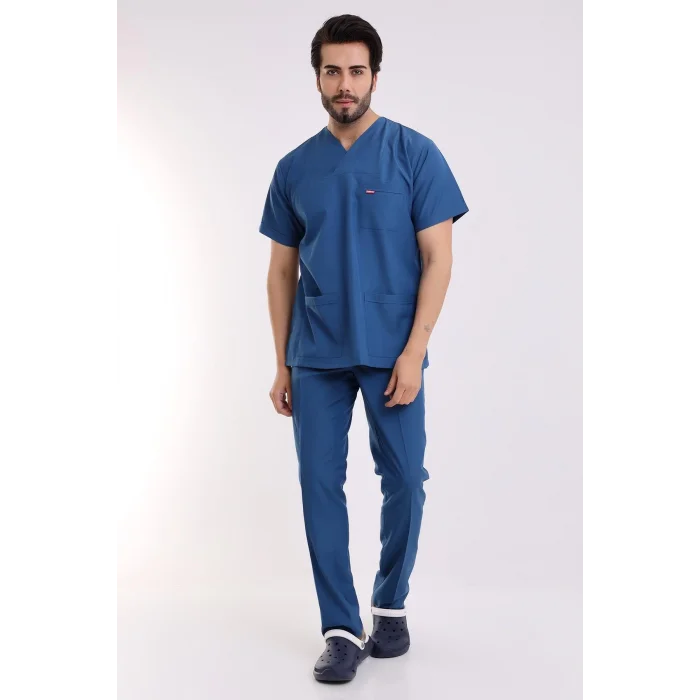 Zarf Yaka Erkek Tek Üst - 37 Petrol Mavi