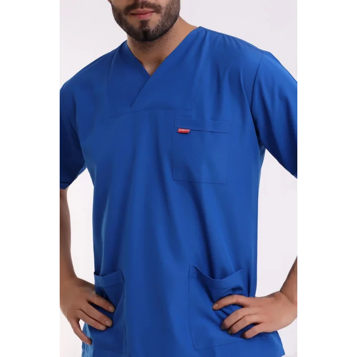 Zarf Yaka Erkek Tek Üst - 56 Saks Mavi