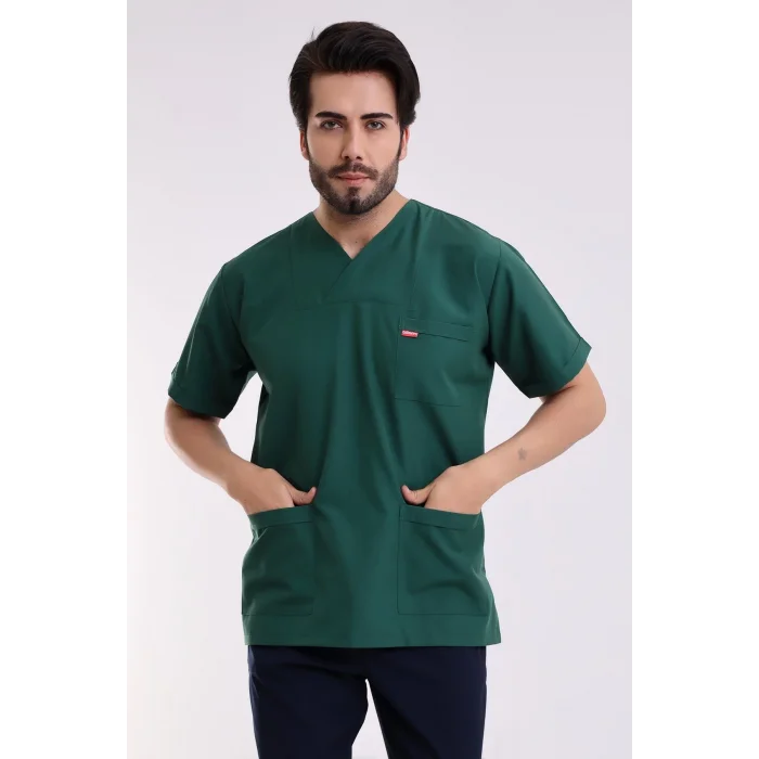 Zarf Yaka Erkek Tek Üst - 58 Koyu Yeşil