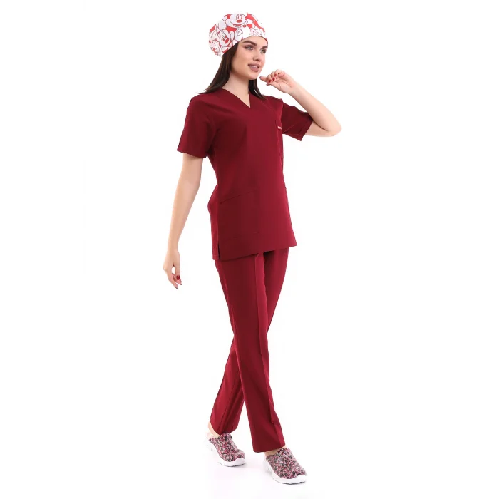 Zarf Yaka Kadın Takım - 19 Bordo