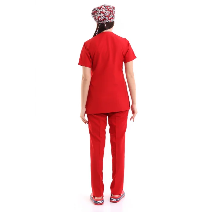 Zarf Yaka Kadın Takım - 18 Kırmızı