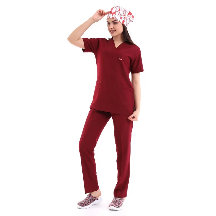 Zarf Yaka Kadın Takım - 19 Bordo