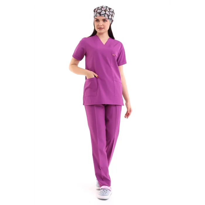 Zarf Yaka Kadın Takım - 20 Açık Mor