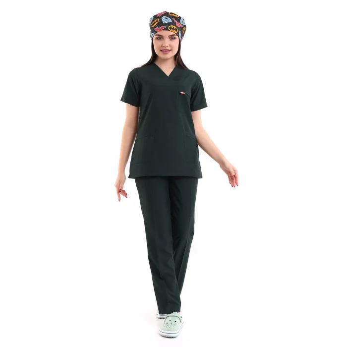 Zarf Yaka Kadın Takım - 38 Ördek Başı Yeşili