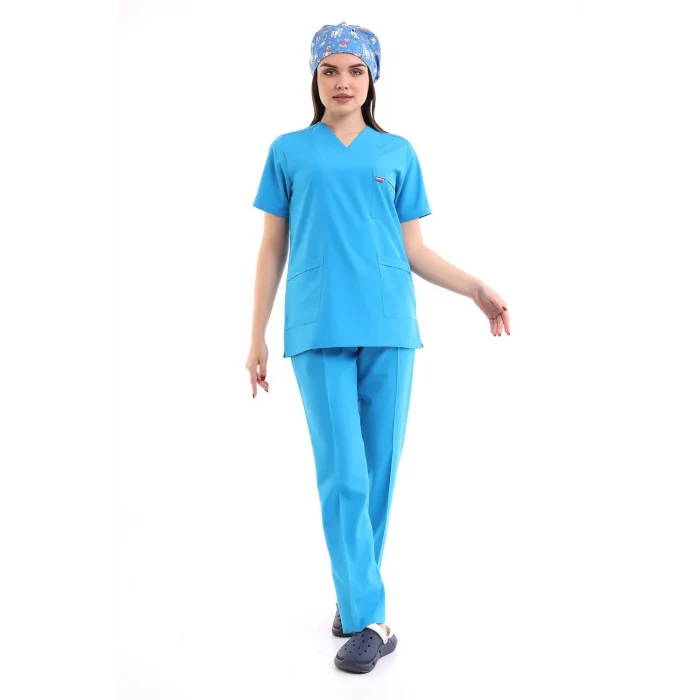 Zarf Yaka Kadın Takım - 57 Koyu Turkuaz