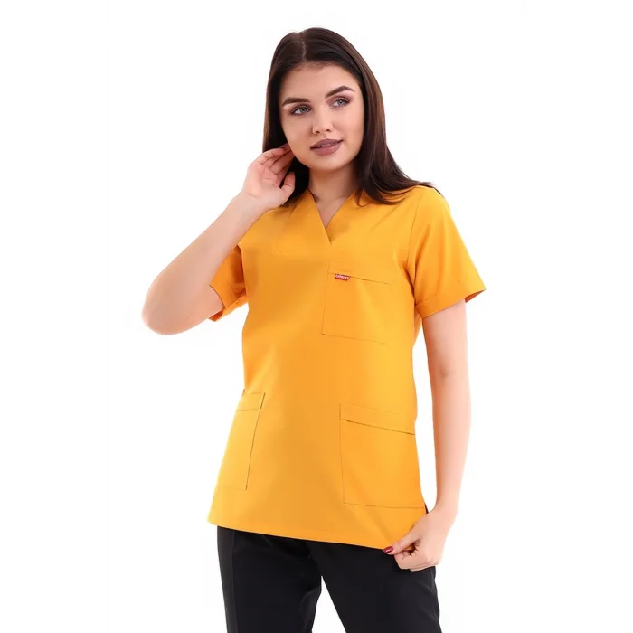 Zarf Yaka Kadın Tek Üst - 09 Hardal