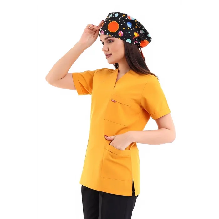 Zarf Yaka Kadın Tek Üst - 09 Hardal