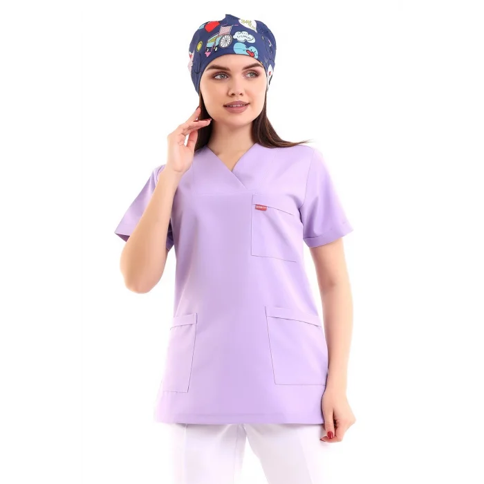 Zarf Yaka Kadın Tek Üst - 11 Lila