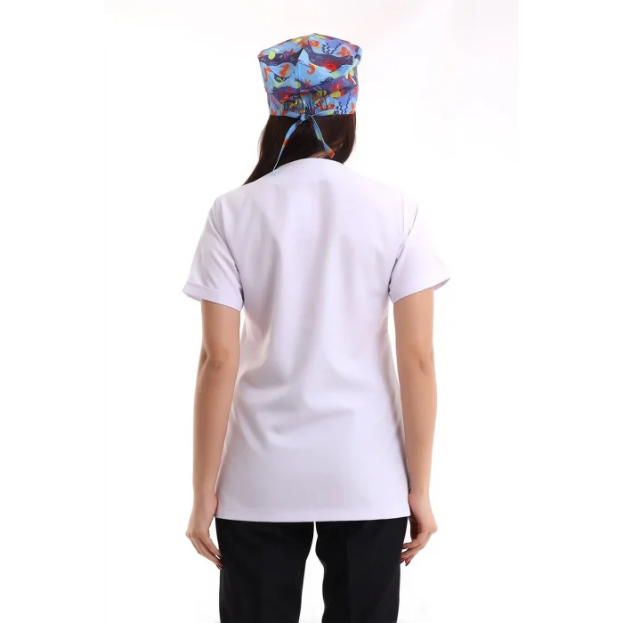 Zarf Yaka Kadın Tek Üst - 171 Beyaz