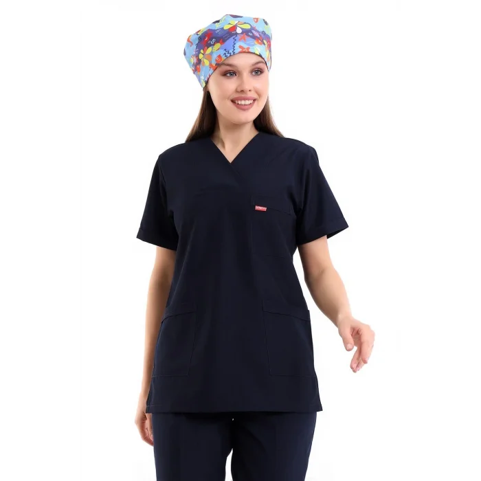 Zarf Yaka Kadın Tek Üst - 47 Lacivert