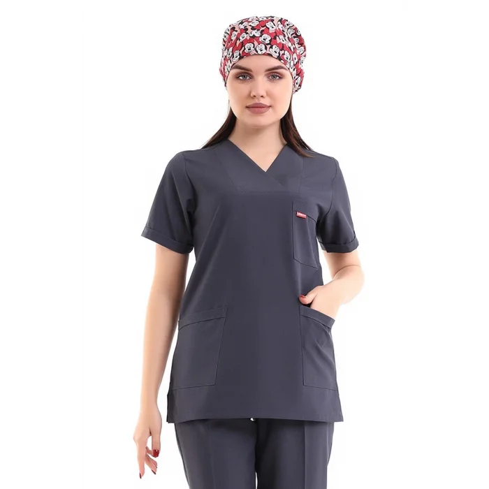 Zarf Yaka Kadın Tek Üst - 51 Füme