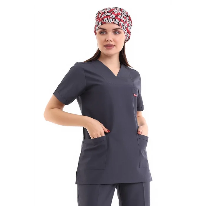 Zarf Yaka Kadın Tek Üst - 51 Füme