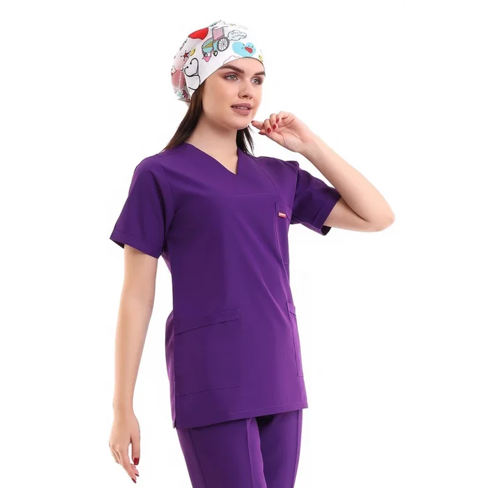 Zarf Yaka Kadın Tek Üst - 54 Mor