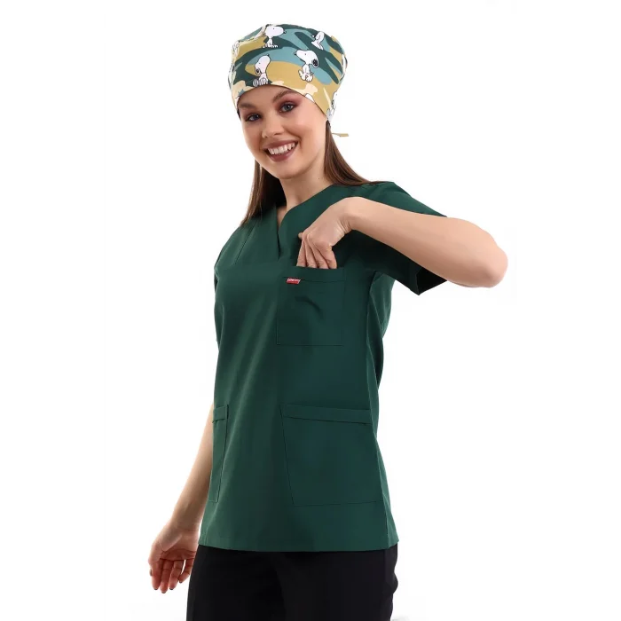 Zarf Yaka Kadın Tek Üst - 58 Yeşil