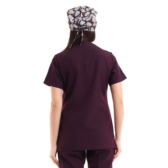 Zarf Yaka Kadın Tek Üst - 64 Mürdüm