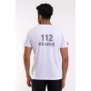 112 Dry Touch Unisex Kısa Kol Tshirt - Beyaz