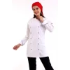 Kadın Aşçı Ceketi - Likralı Beyaz
