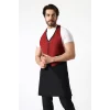 Askılı Yelekli Önlük - 403 Kazayağı Kırmızı-Siyah