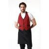 Askılı Yelekli Önlük - 403 Kazayağı Kırmızı-Siyah