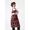 Desenli Askılı Önlük - 3201 Domates