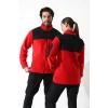 Soft Shell Robalı Unisex Polar Mont - Kırmızı Siyah