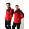 Soft Shell Robalı Unisex Polar Mont - Kırmızı Siyah
