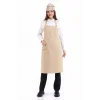 Askılı Önlük Cepli - Bej