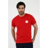 112 Acil Sağlık Yuvarlak Yaka Penye Kısa Kol Tshirt - Kırmızı