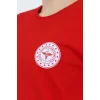 112 Acil Sağlık Yuvarlak Yaka Penye Kısa Kol Tshirt - Kırmızı