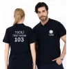 Təcili Yardım Yakalı Kısa Kol Tshirt - Lacivert