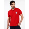 Təcili Yardım Yakalı Kısa Kol Tshirt - Kırmızı