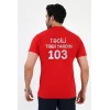 Təcili Yardım Yakalı Kısa Kol Tshirt - Kırmızı