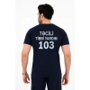 Təcili Yardım Yuvarlak Yaka Penye Kısa Kol Tshirt - Lacivert