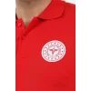 Acil Sağlık Yakalı Tshirt Kısa Kol Nakışlı - Kırmızı