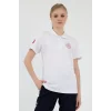 Acil Sağlık Yakalı Unisex Tshirt Kısa Kol Nakışlı - Beyaz