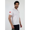 Acil Sağlık Yakalı Unisex Tshirt Kısa Kol Nakışlı - Beyaz