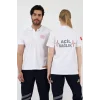 Acil Sağlık Yakalı Unisex Tshirt Kısa Kol Nakışlı - Beyaz