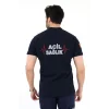 Acil Sağlık Yakalı Unisex Tshirt Kısa Kol Nakışlı - Lacivert